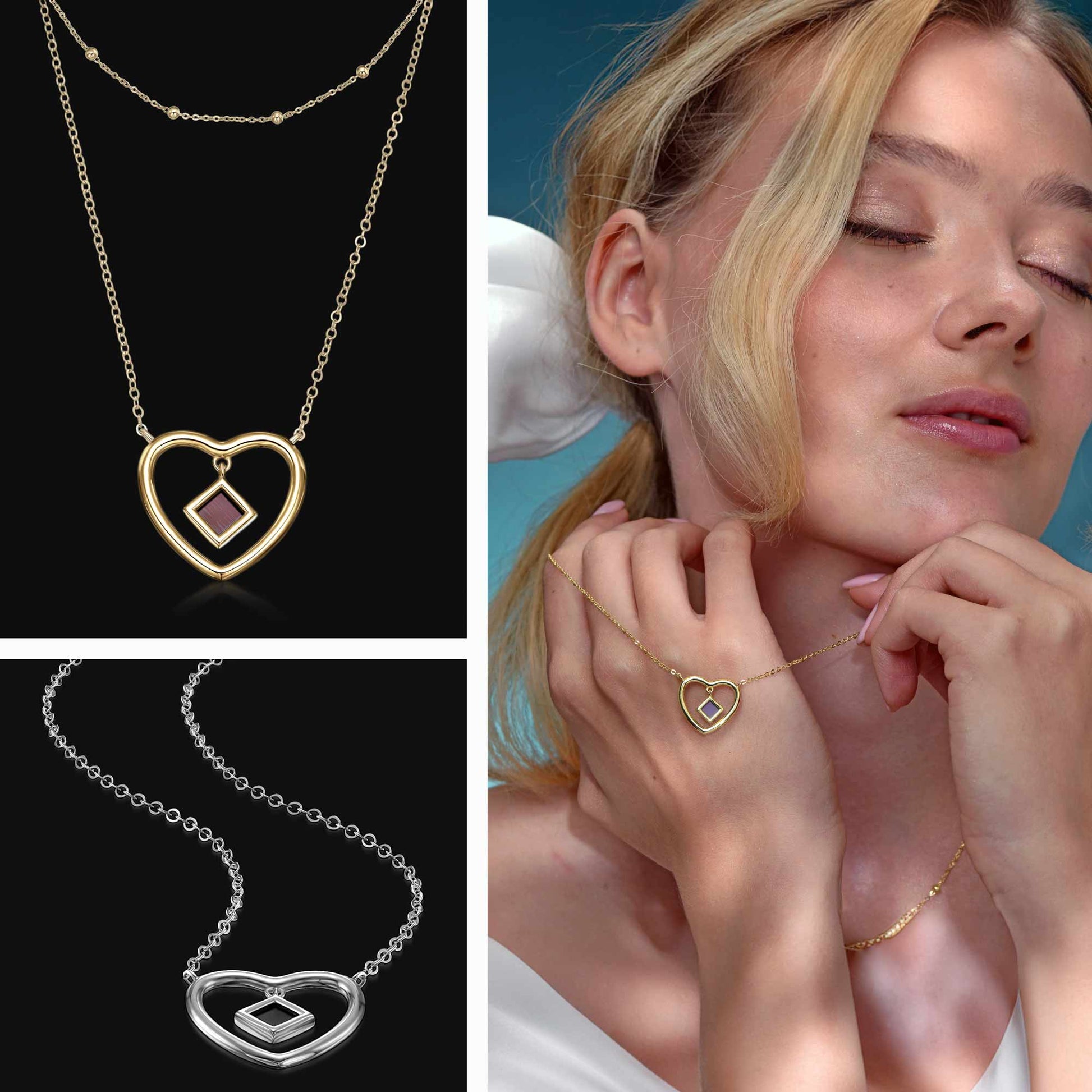 Christian Necklace for Women with Nano Bible Heart - Sunshine Necklace
