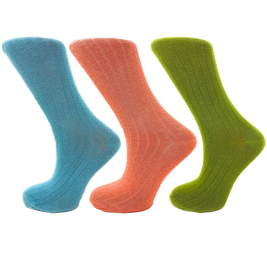 3 Pairs of Women'S Mid-Calf Colorful Socks - Soft, Breathable, & Moisture-Wicking