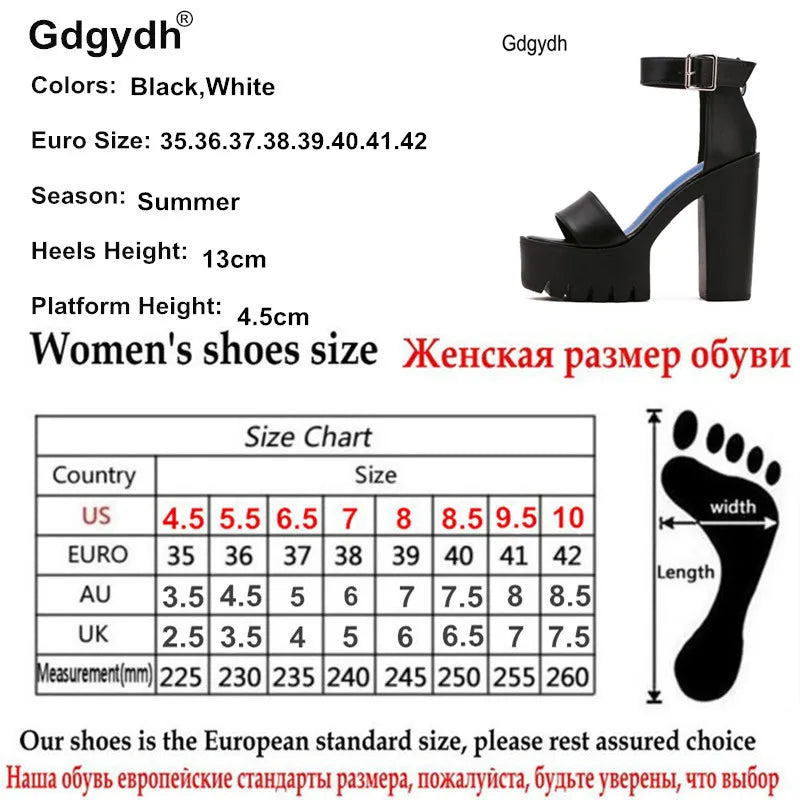 Summer Ankle Strap Sandal Shoes for Women High Heels Sandals Platform Back Zipper Sandals Fashion Party Model Show Pumps